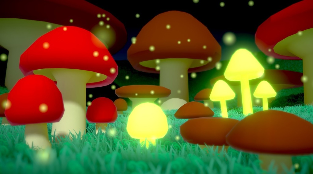 環境モデルセット Vol.3「キノコの森」(Unity対応)