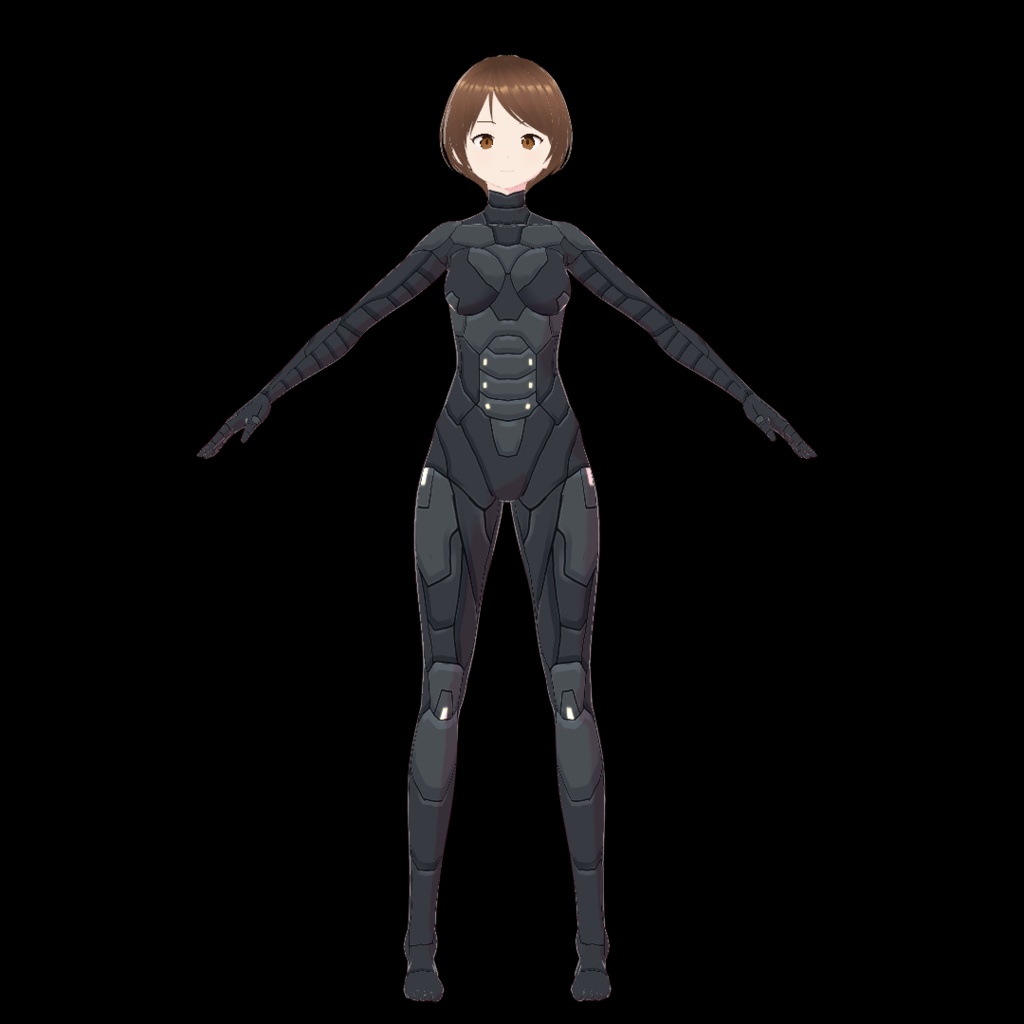 【VRoid用テクスチャ】SF風コンバットスーツ(女性用)