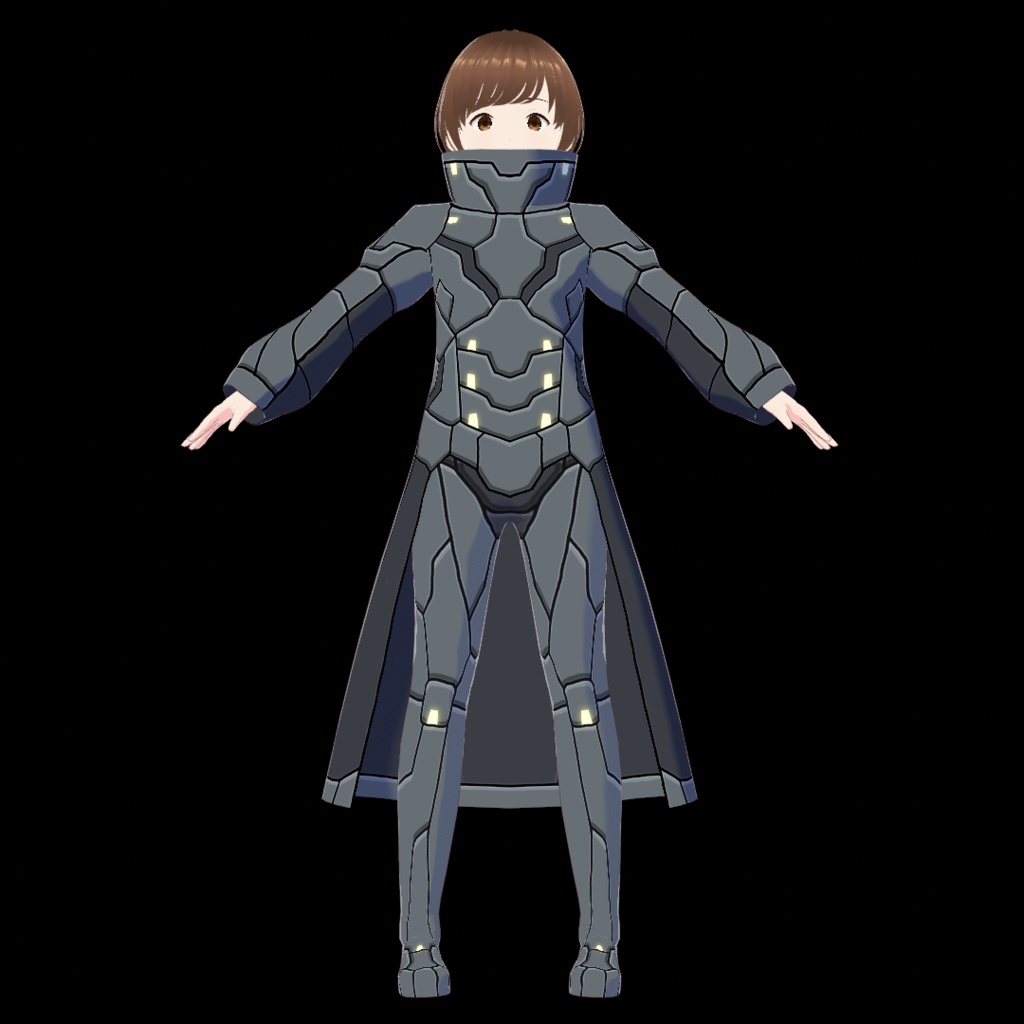 【VRoid用テクスチャ】SF風 重装アーマー