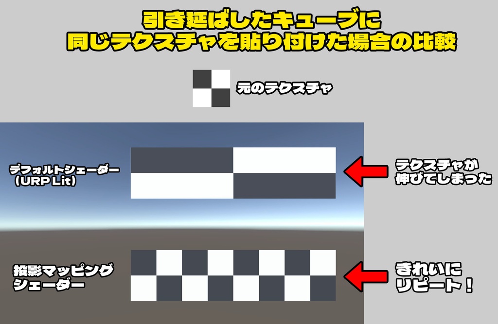 【Unity】URP用 投影マッピングシェーダー(UVに関係なくテクスチャを貼りつけられるシェーダー)