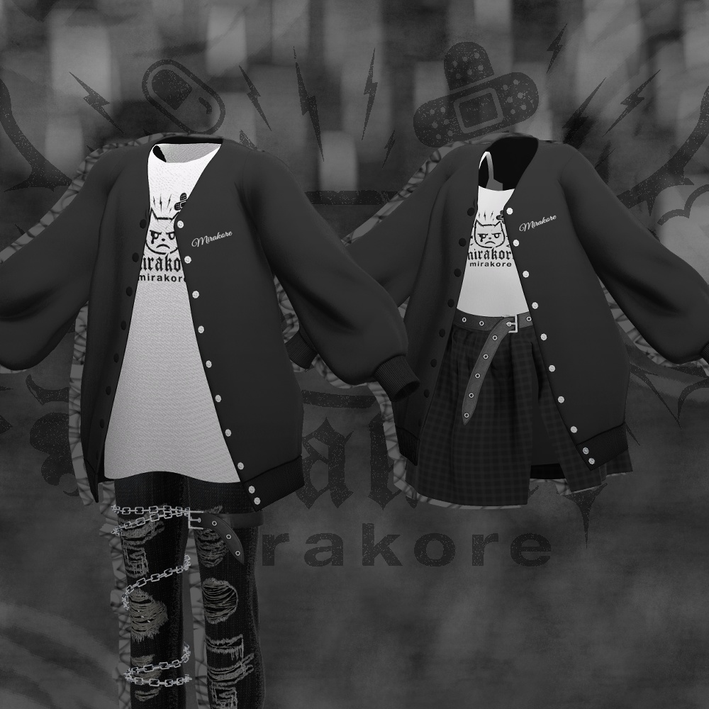 【12アバター対応】noir punk #mirakore