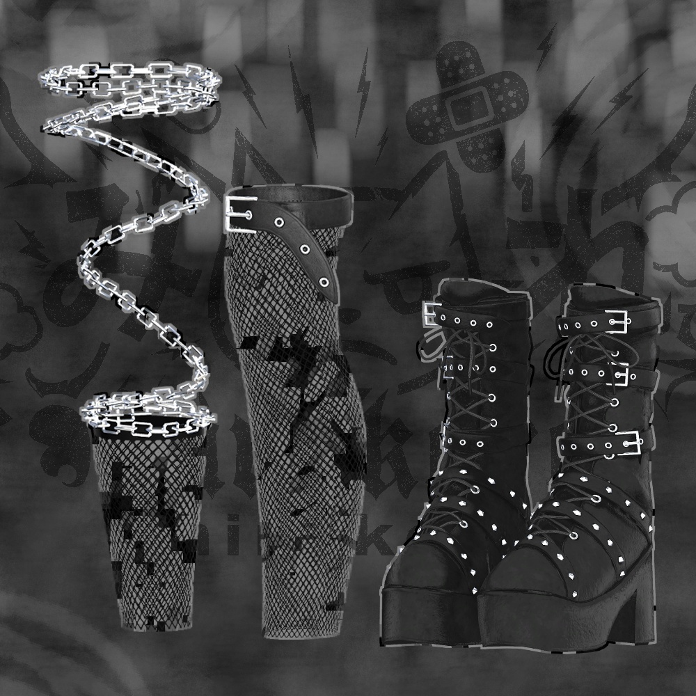 【12アバター対応】noir punk #mirakore