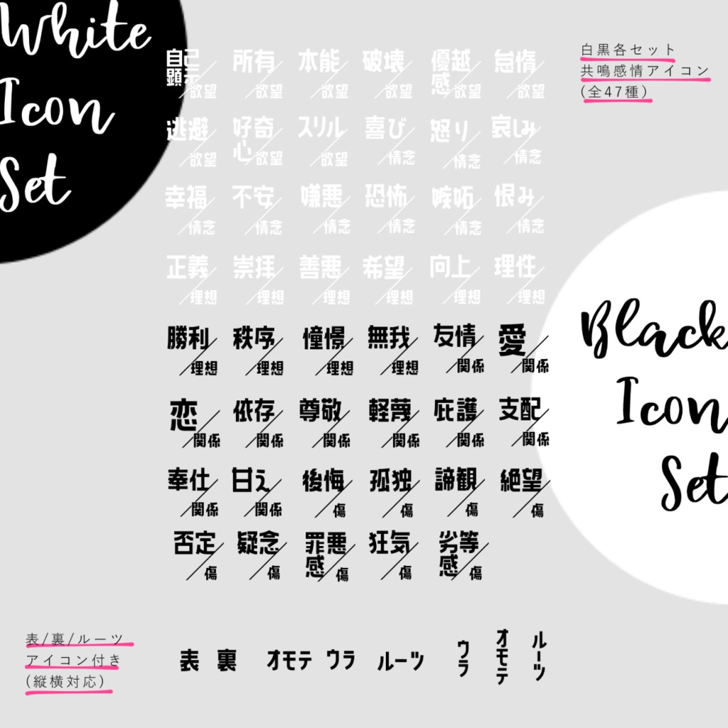 【無料 / 投げ銭】共鳴感情素材セット【エモクロアTRPG】