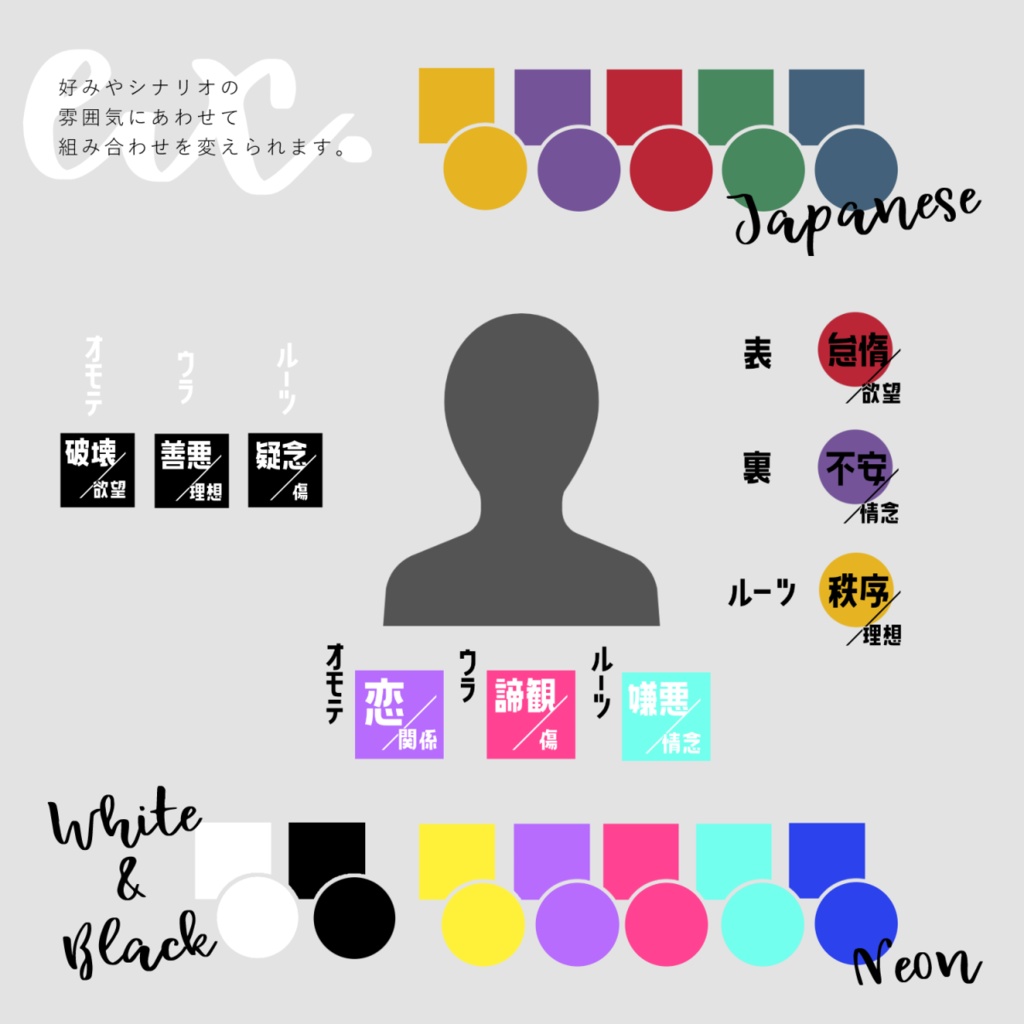 【無料 / 投げ銭】共鳴感情素材セット【エモクロアTRPG】