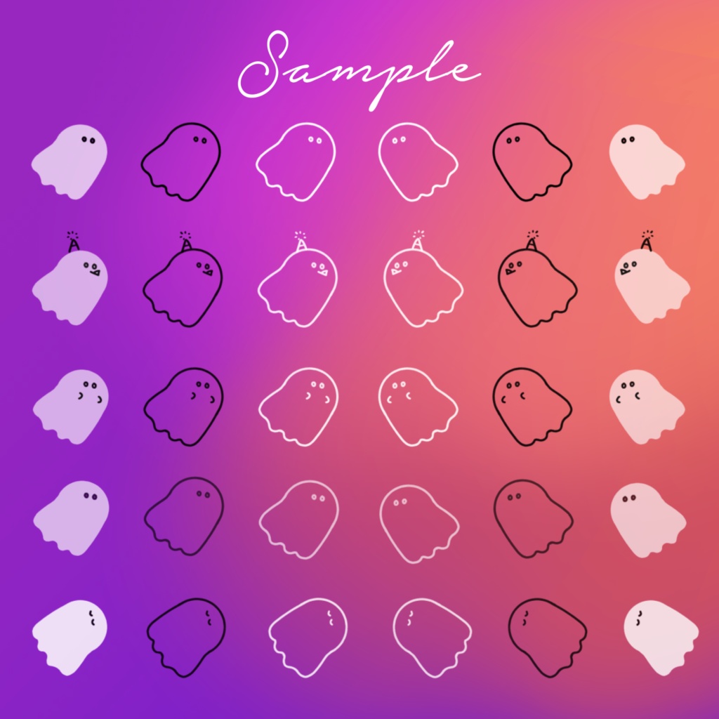 【APNG素材】おばけちゃんAPNG【おまけコウモリつき】