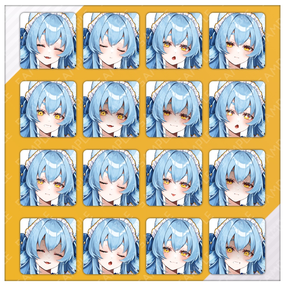 【 立ち絵素材 】水色ケモ巫女ちゃんセット