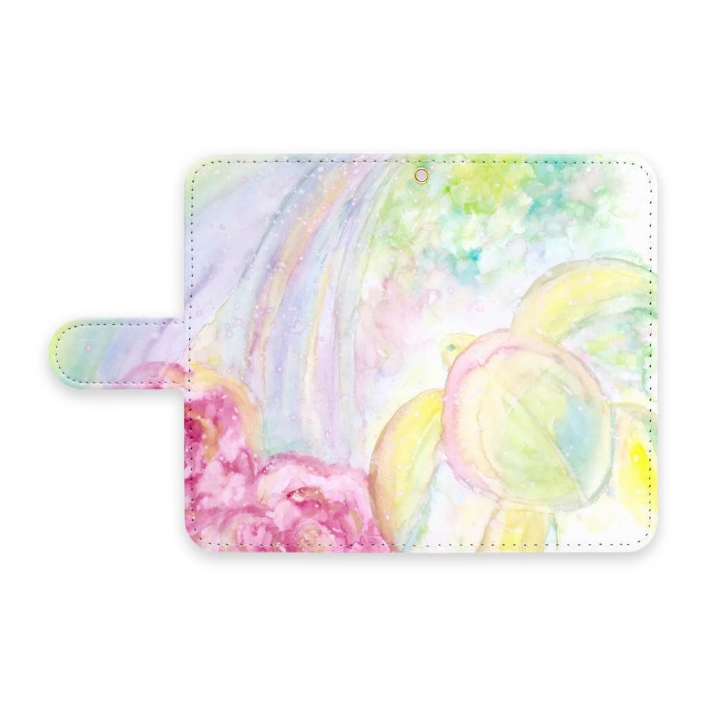 手帳型Androidケース - ストラップ穴 あり *絵柄 ロケ-ラニlokelani