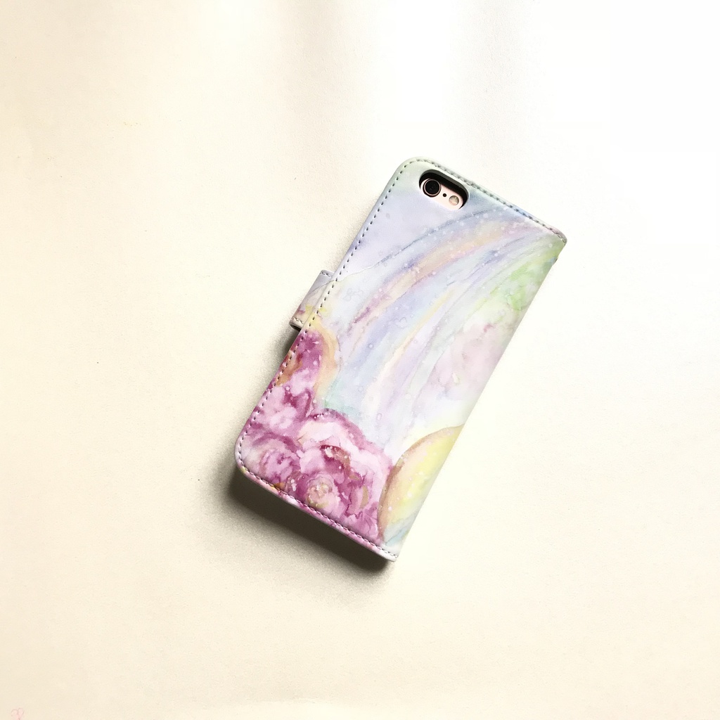 手帳型Androidケース - ストラップ穴 あり *絵柄 ロケ-ラニlokelani