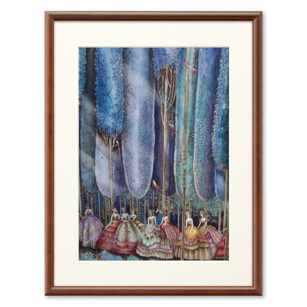 複製画「ねむりひめ ~お城への道~」Reproduction Painting