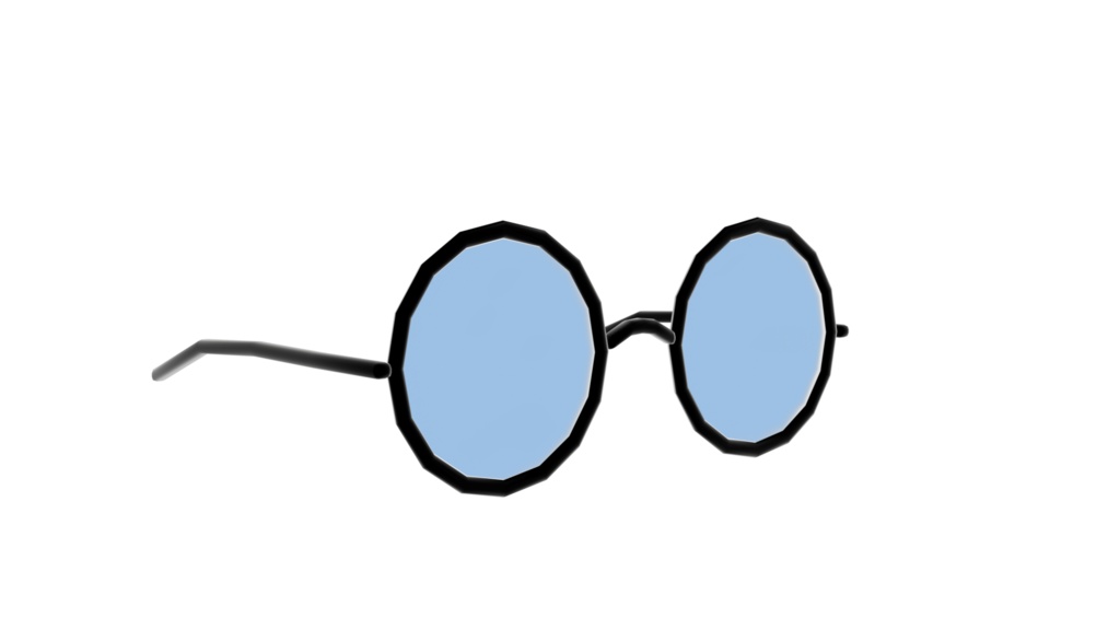 【VRChat想定】シンプル眼鏡３Dモデル（FBX）