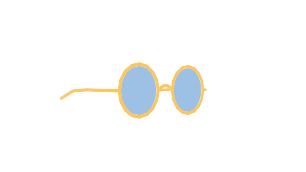 シンプル眼鏡 3色セット（Black / Silver / Gold）【VRChat対応】