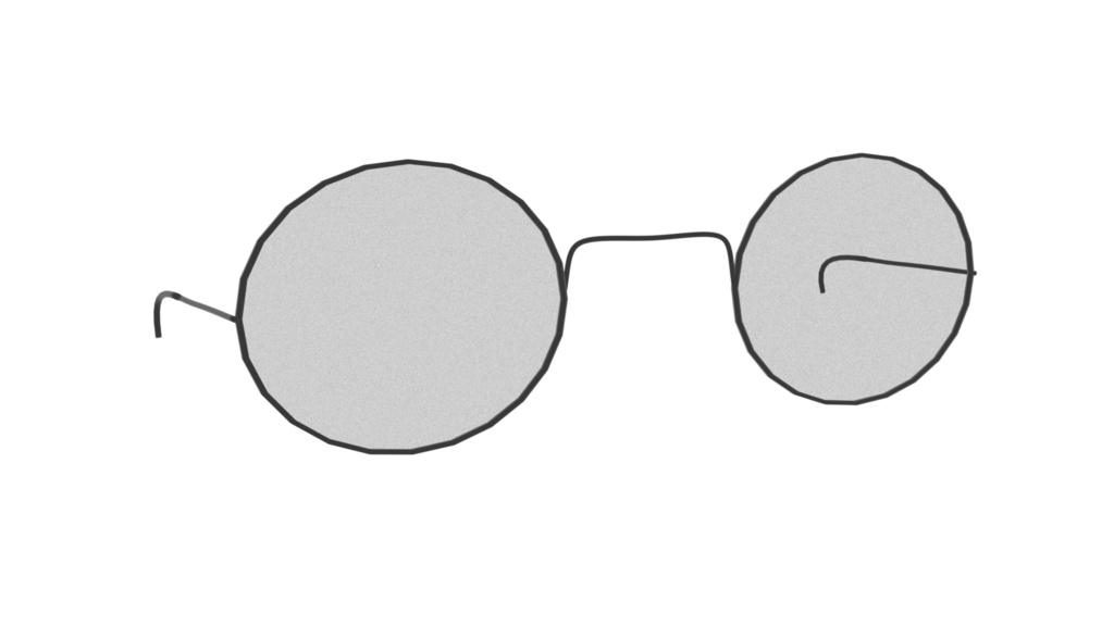 シンプルサングラス（ブラック）【VRChat用3Dモデル】