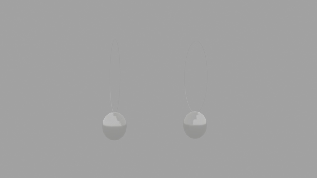 シンプルフープイヤリング（左右ペア）３Dモデル