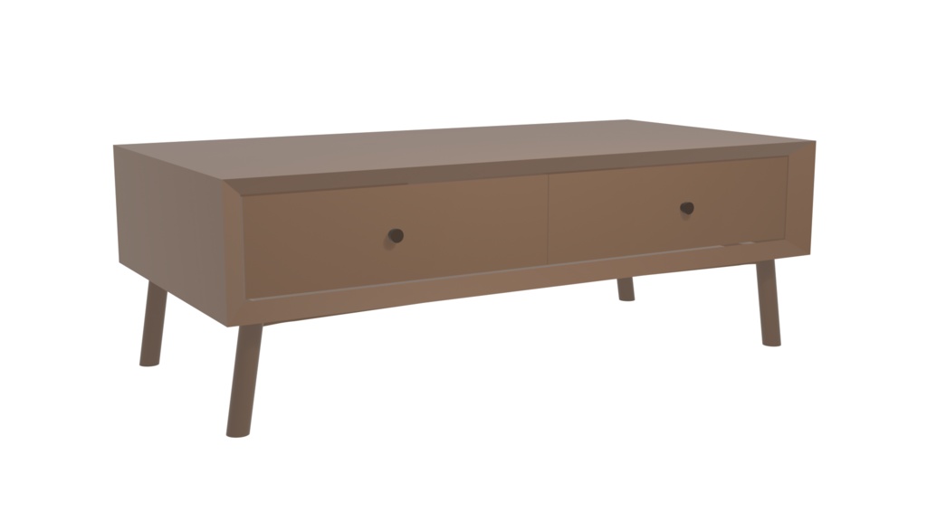 シンプル木製ローテーブル