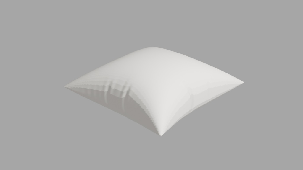 クッション３Dモデル　スクエア型３色セット（FBX）