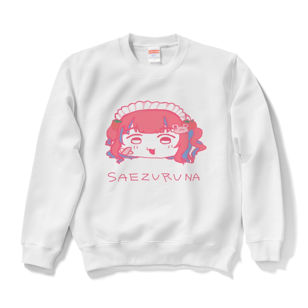 あたたかい目のSAEZURUNAスウェット　ホワイト