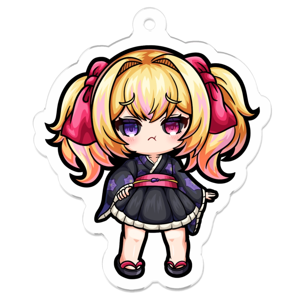 SDろりなす(黒白目ぷんぷん顔)アクリルキーホルダー