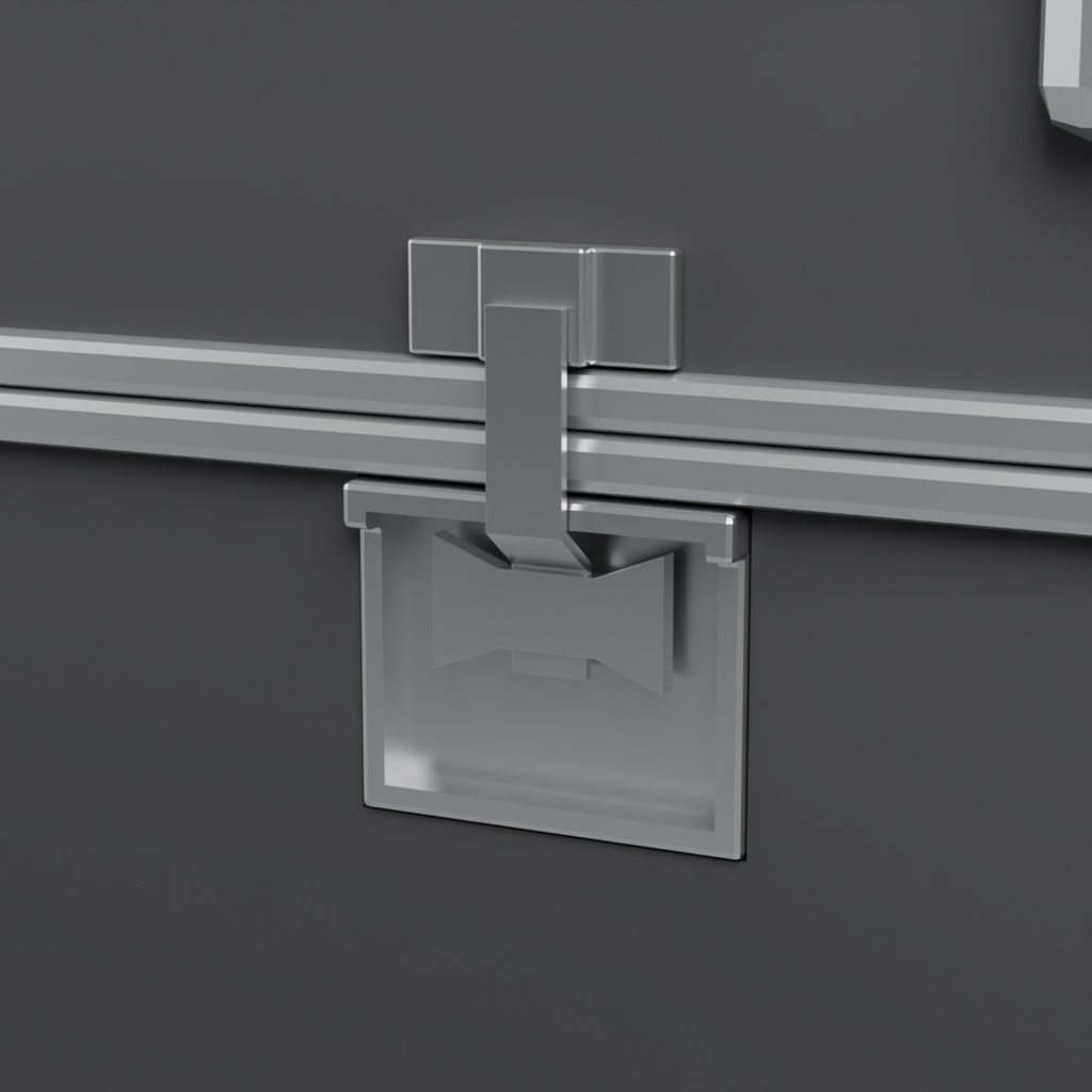フライトケース(機材輸送ケース) 汎用3Dモデル | 2オブジェクト | .glb / .fbx / .obj | レンダリング用