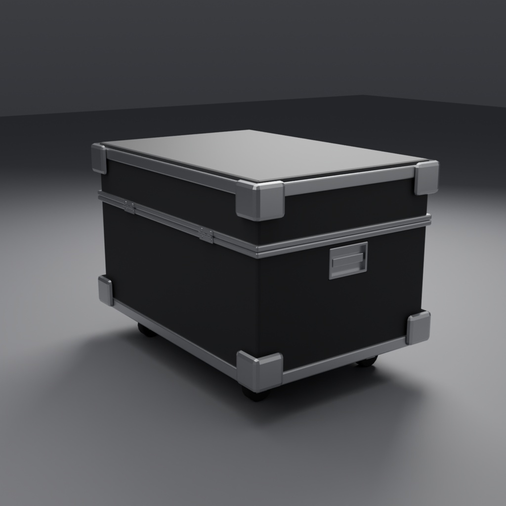 フライトケース(機材輸送ケース) 汎用3Dモデル | 2オブジェクト | .glb / .fbx / .obj | レンダリング用