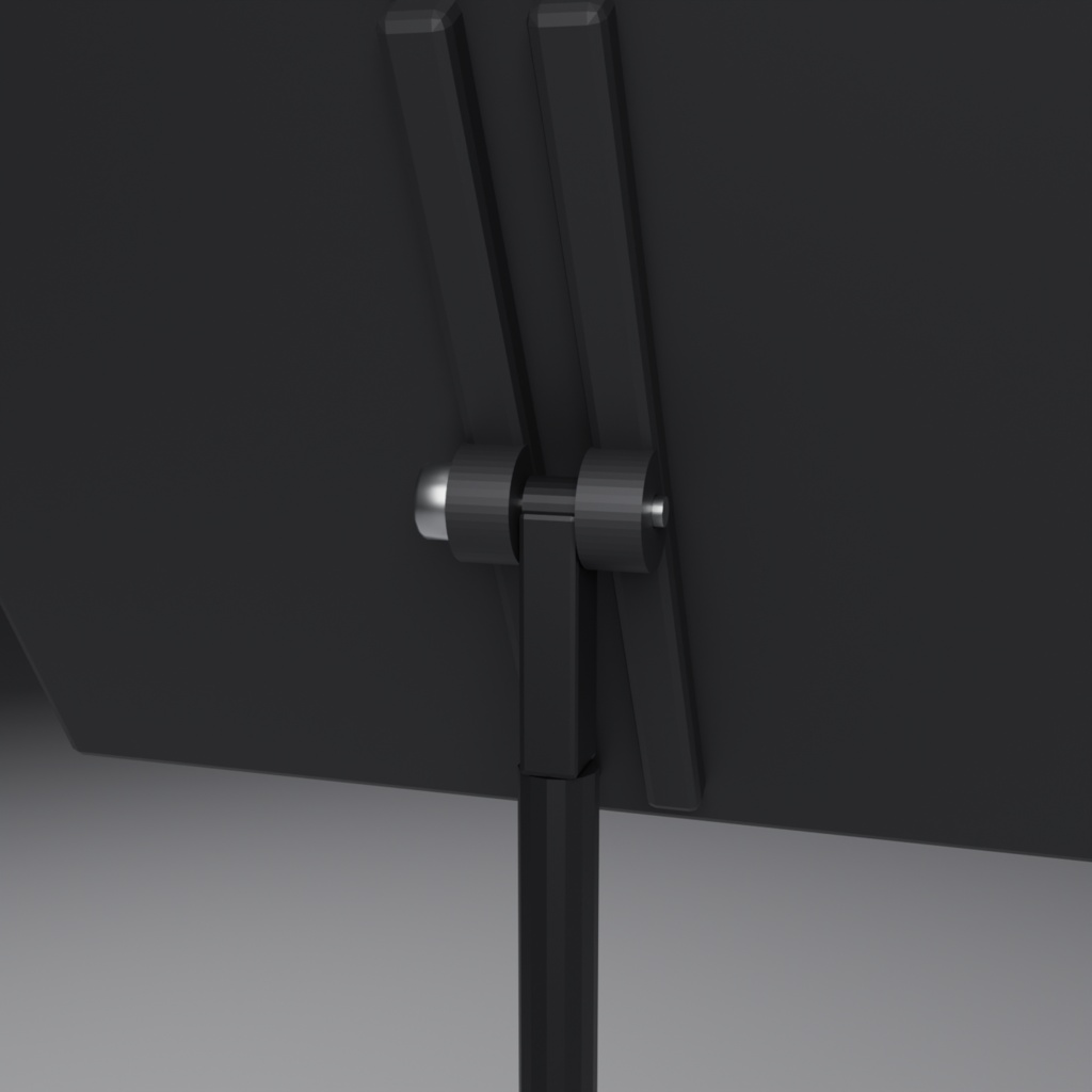 譜面台(高さ可変) 汎用3Dモデル | 4オブジェクト | .glb / .fbx / .obj | 背景素材(映像制作向け)