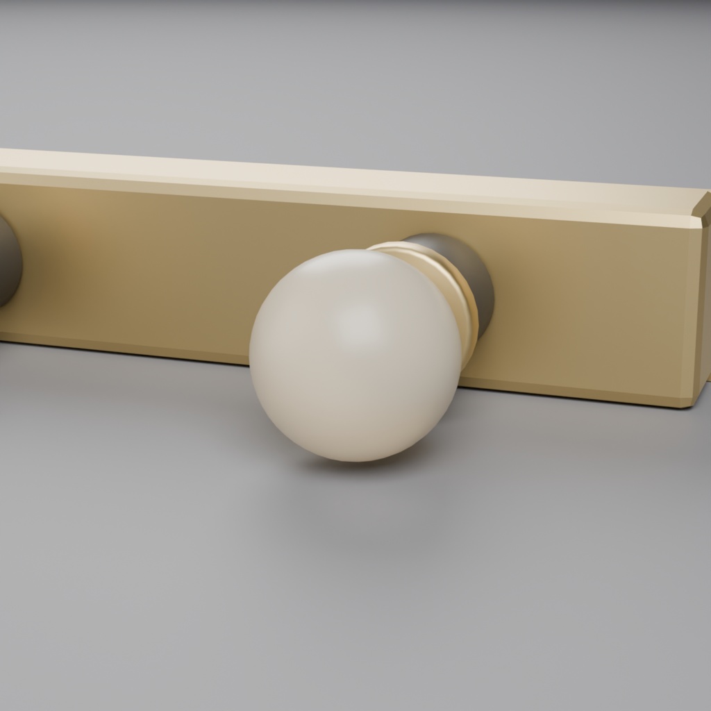 楽屋の電球バー(ドレッシングルームライト・6灯) 汎用3Dモデル | 1オブジェクト | .glb / .fbx / .obj | 背景素材(映像制作向け)