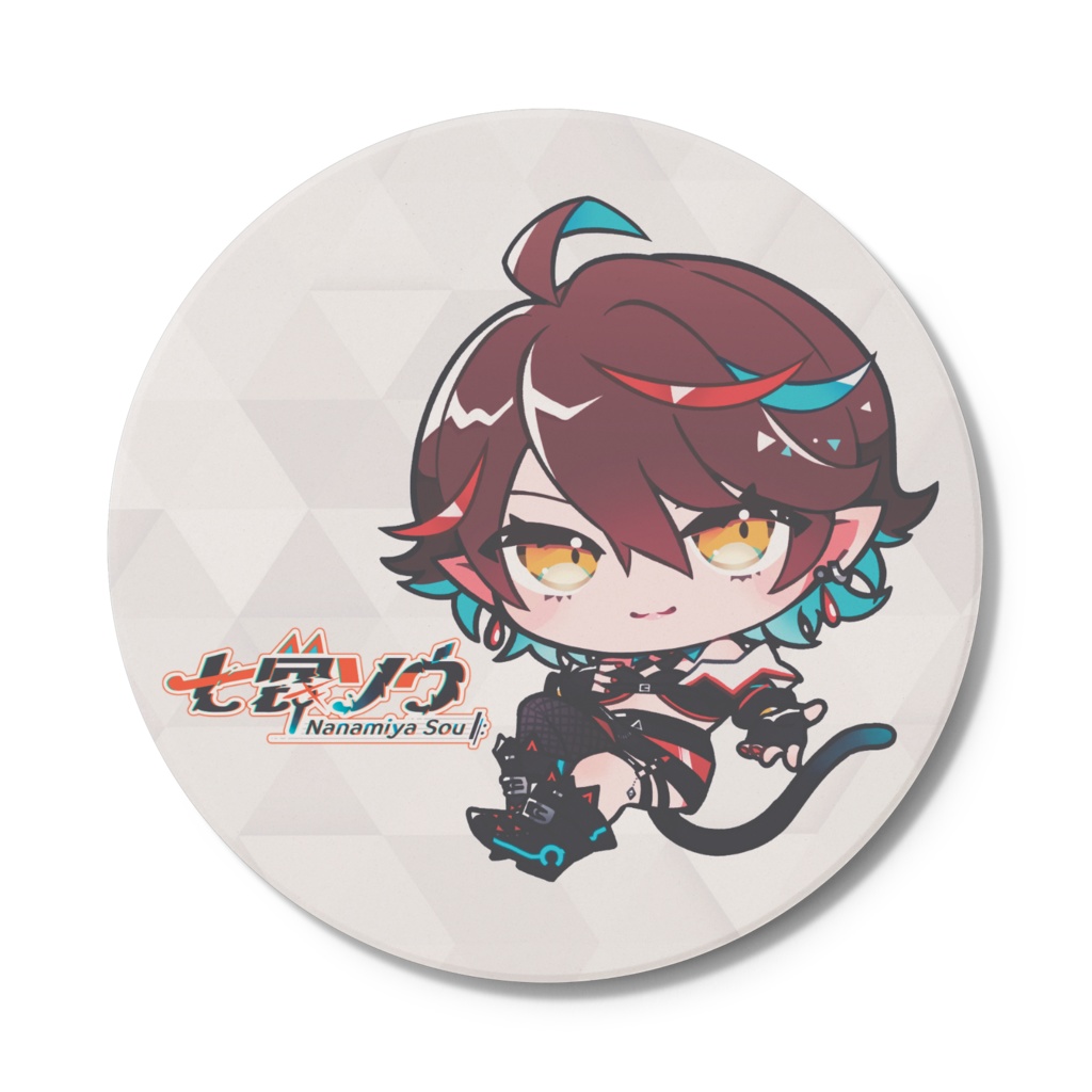 【オンデマンド販売】七宮ソウ ミニキャラ ロゴ コースター 角形 円形【On-demand Product】