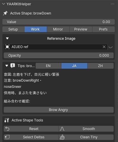 YAARKitHelper - Blender Addon for 52 ARKit Blendshapes (Perfect Sync)
