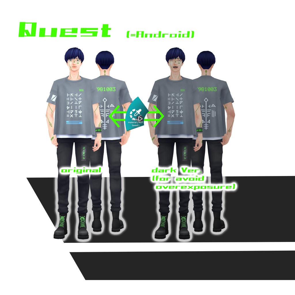 あさひ / オリジナル3Dモデル VRChatアバター 多種ポーズ同梱