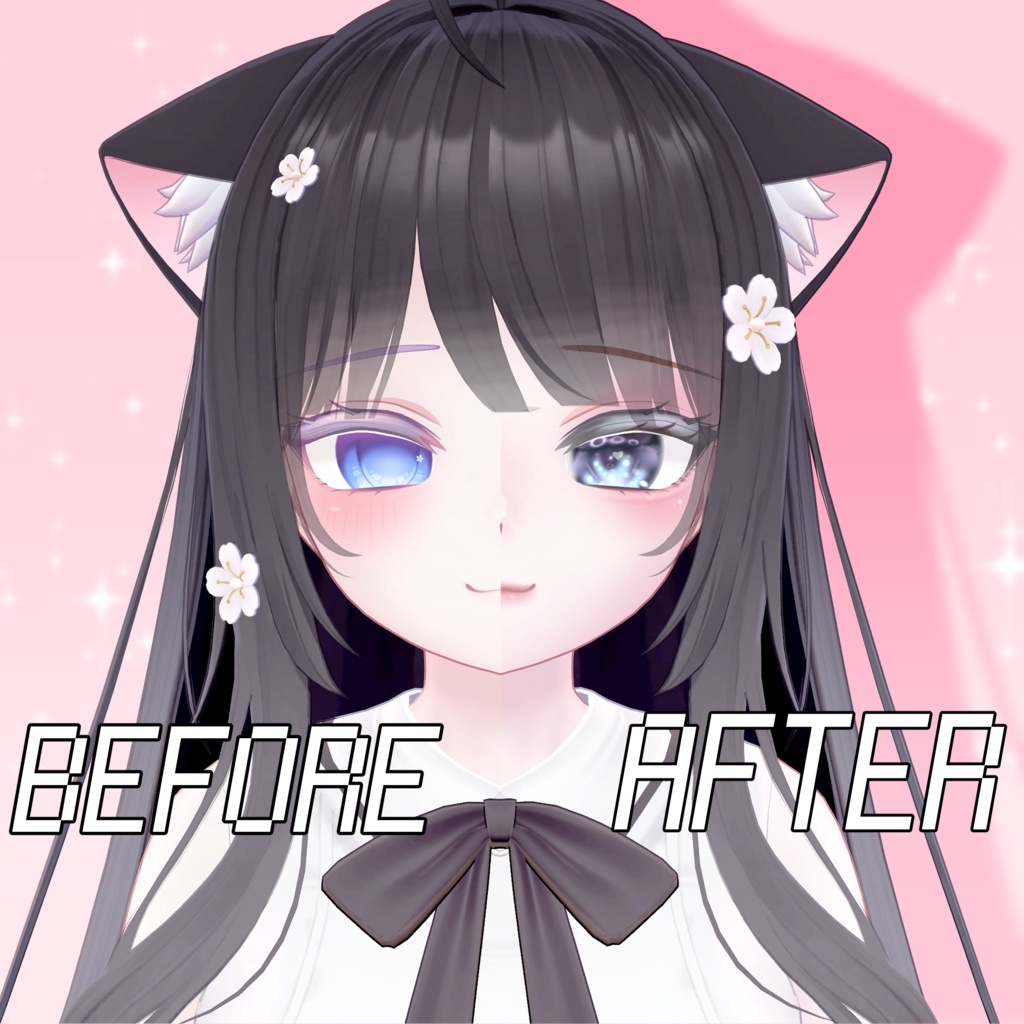 【萌(MOE)向け】キラキラメイクと目テクスチャ//EYE AND MAKEUP TEXTURE