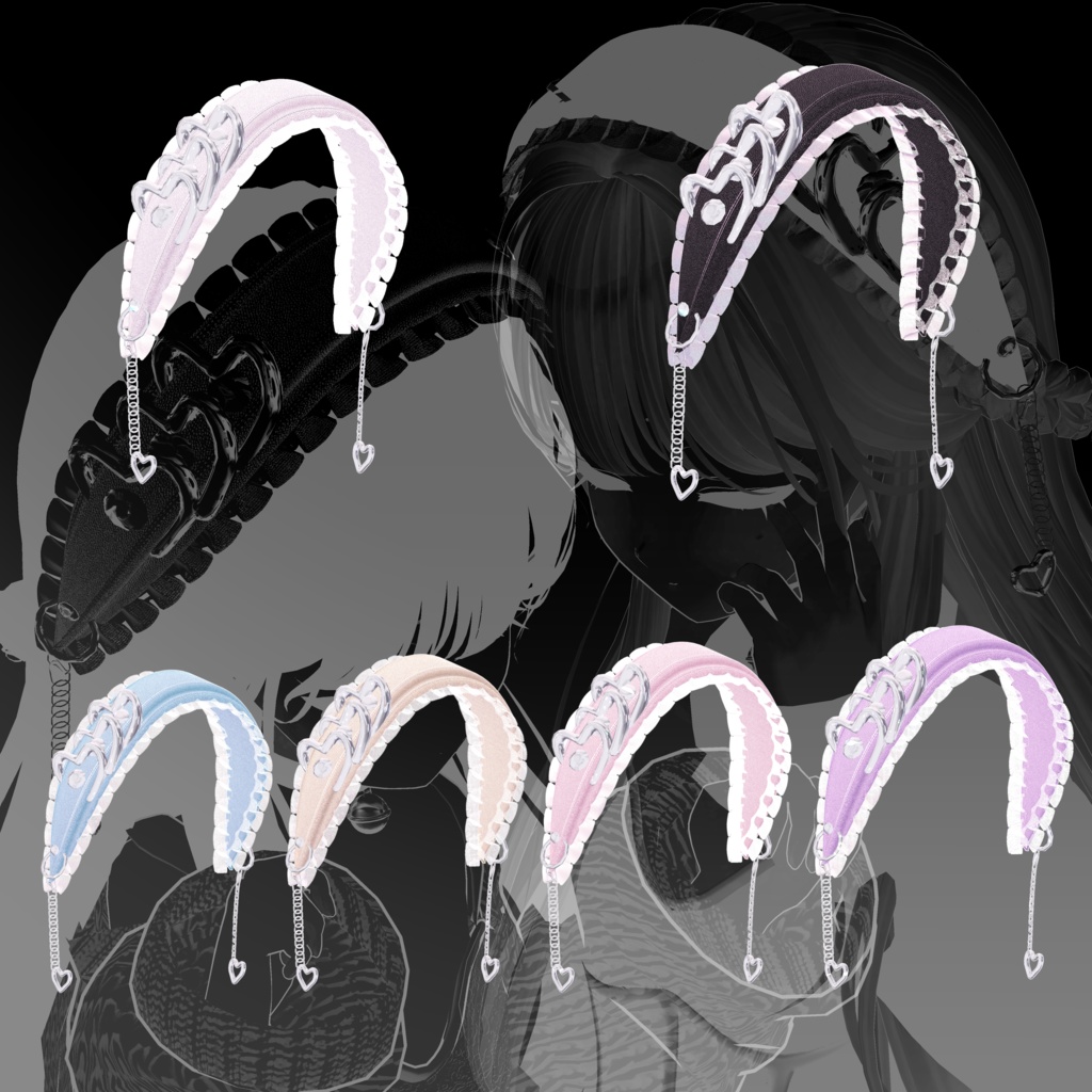 『VRchat』ハートヘッドドレス