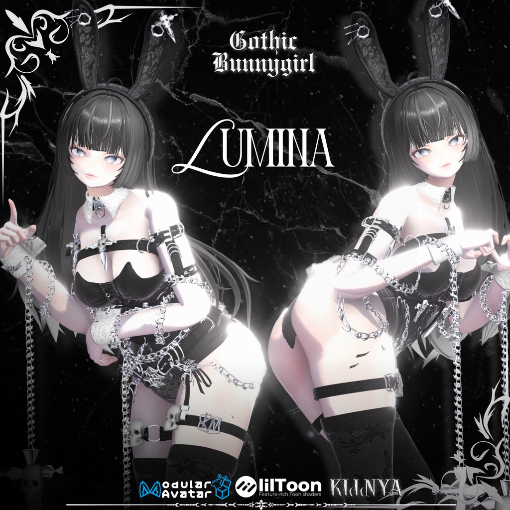 『7アバター対応』GOTHIC BUNNYGIRL