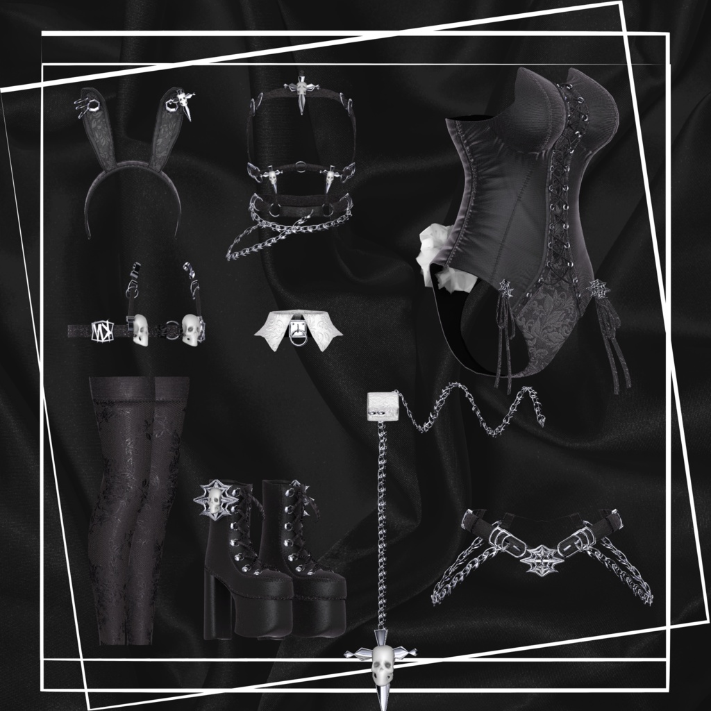 『7アバター対応』GOTHIC BUNNYGIRL