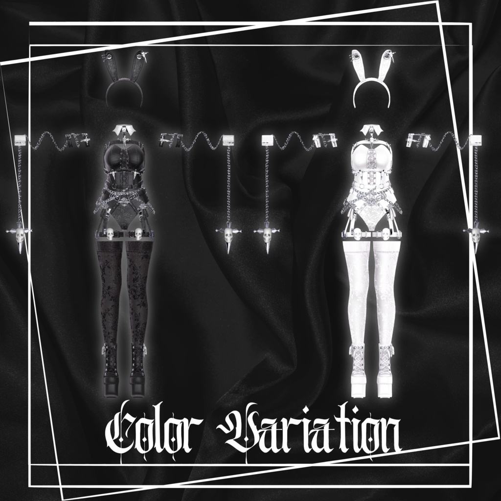 『7アバター対応』GOTHIC BUNNYGIRL