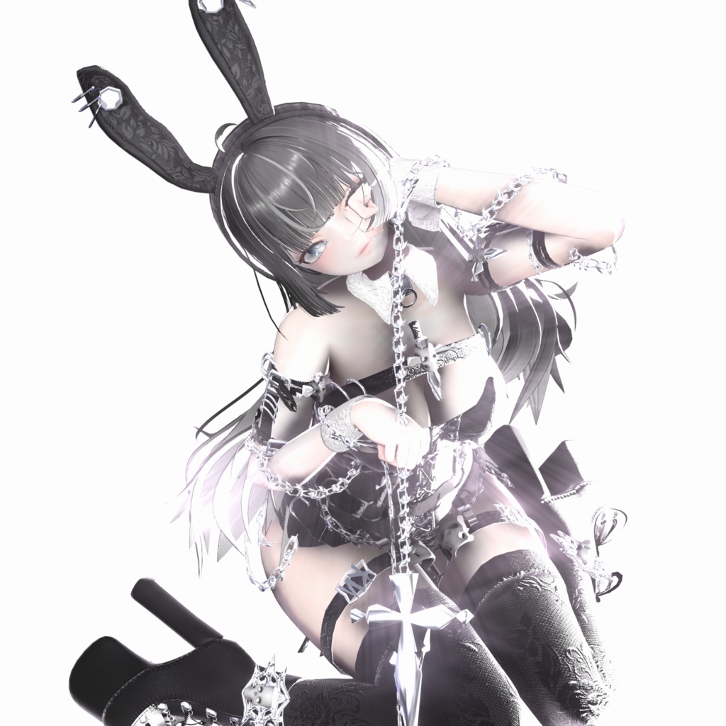 『7アバター対応』GOTHIC BUNNYGIRL