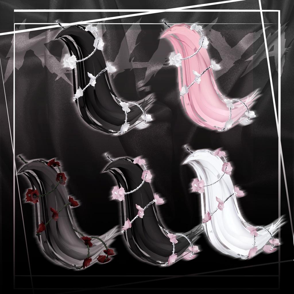 GOTHIC ROSE FOX EARS AND TAIL