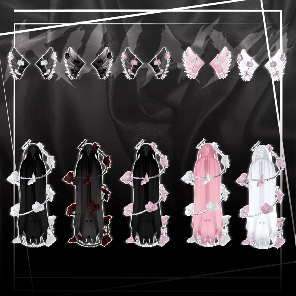 GOTHIC ROSE FOX EARS AND TAIL