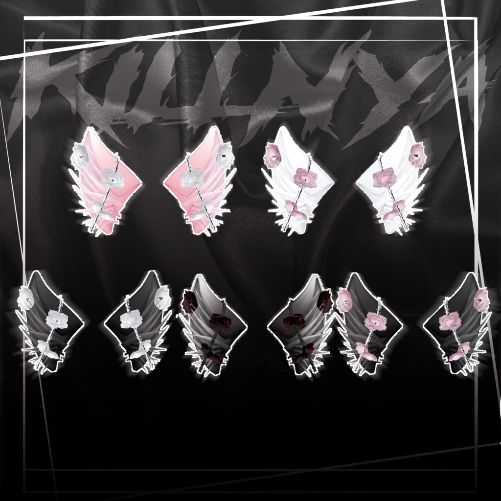 GOTHIC ROSE FOX EARS AND TAIL