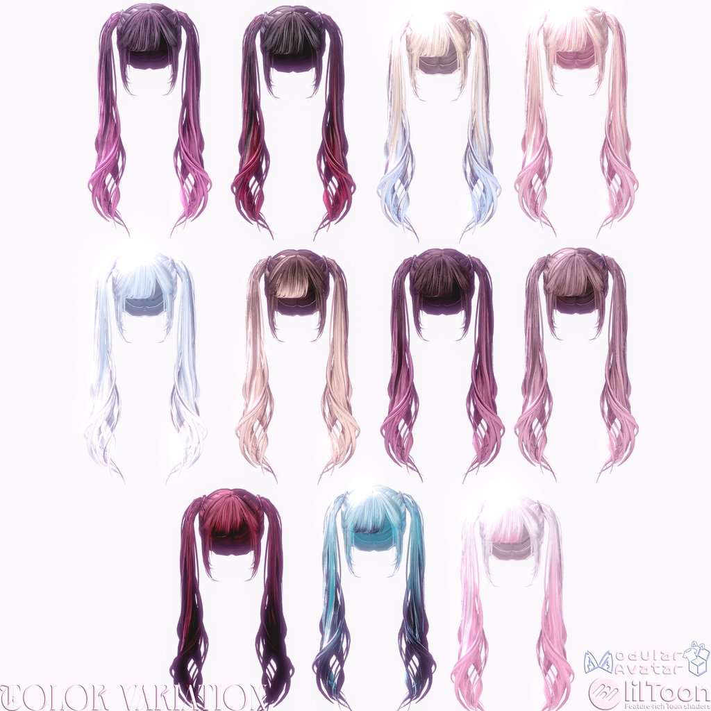 セール中‼️【18アバター対応】♡2WAY TWINTAIL♡