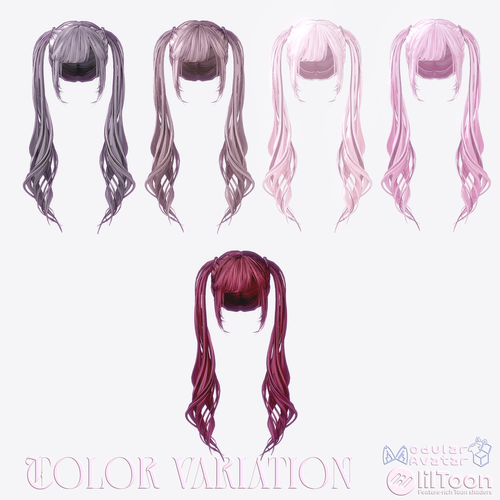 セール中‼️【18アバター対応】♡2WAY TWINTAIL♡