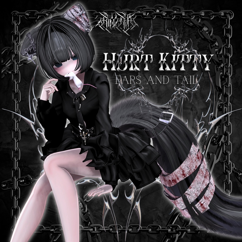 「セール中」✞​HURT KITTY✞​ CAT EARS AND TAIL SET