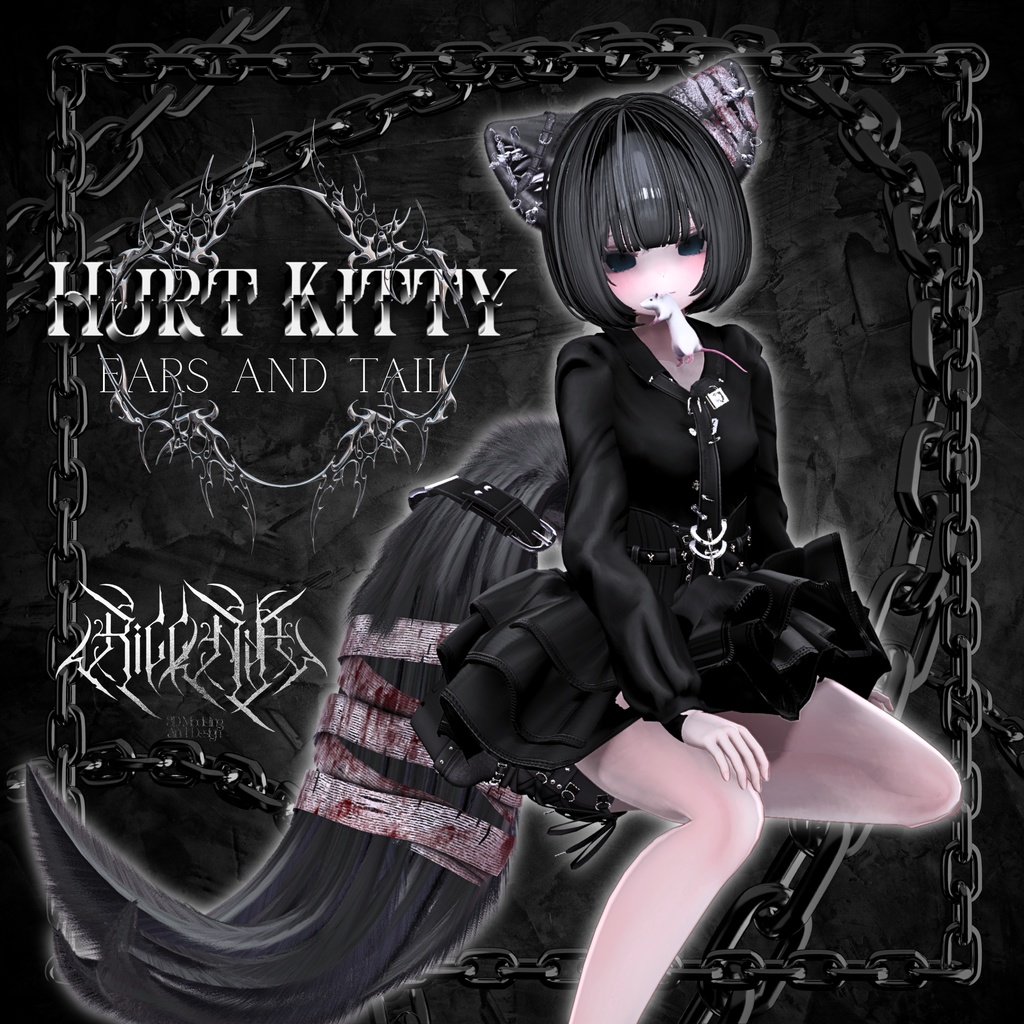 「セール中」✞HURT KITTY✞ CAT EARS AND TAIL SET