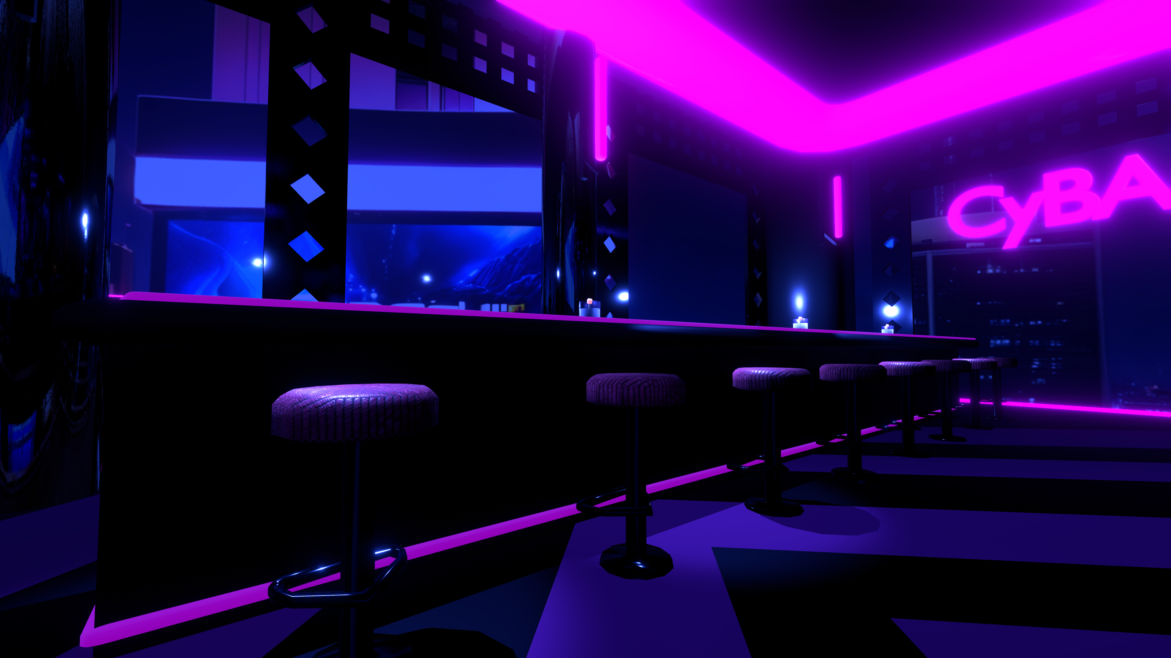 [VRChatワールド]CyBAR PINK[Barイベント向け] - もっちり探検隊 - BOOTH