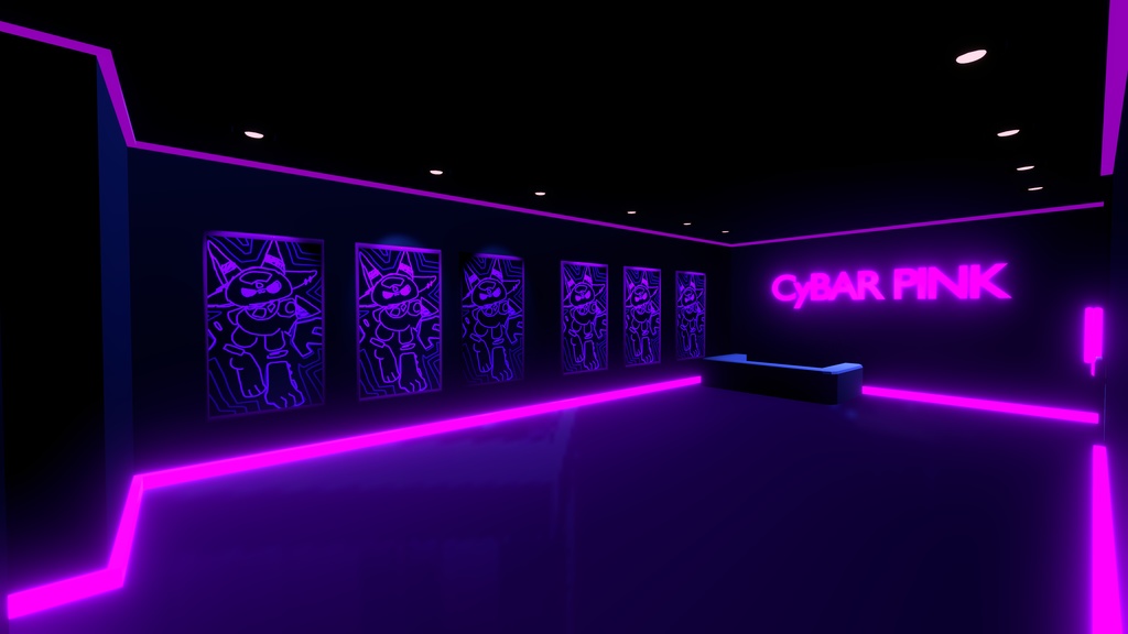 [VRChatワールド]CyBAR PINK[Barイベント向け] - もっちり探検隊 - BOOTH