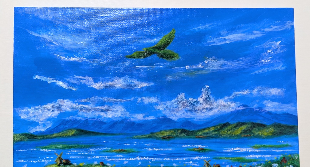 癒しの風景画 「夏の終わり」F3 原画