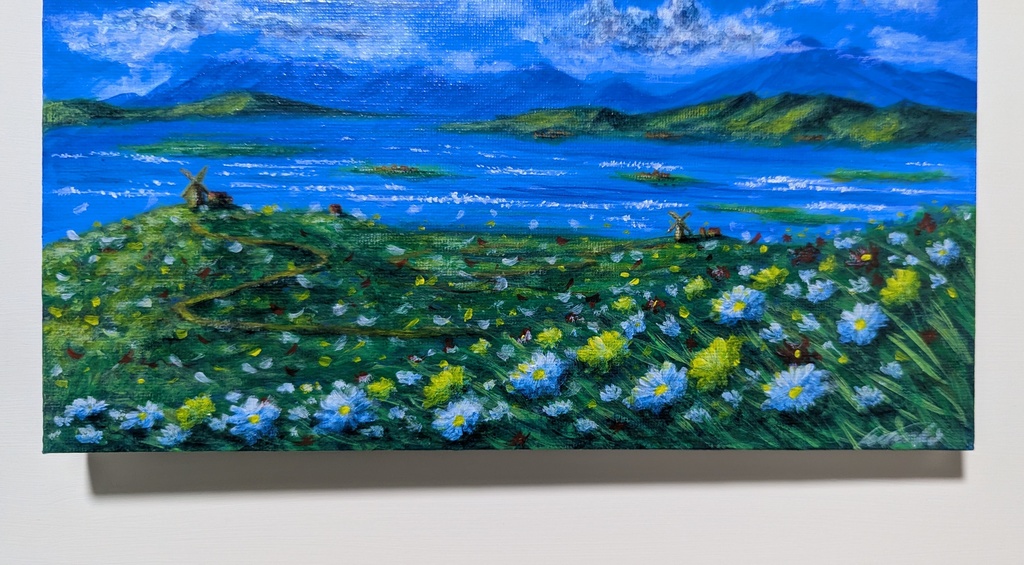 癒しの風景画 「夏の終わり」F3 原画