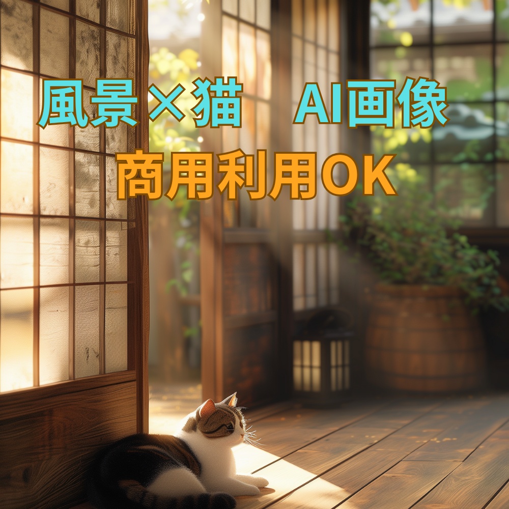 【背景素材】懐かしい田舎の家と猫 　10枚セット