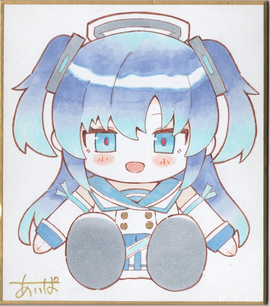 早瀬ユウカ(アイドルぬい)直筆ミニ色紙