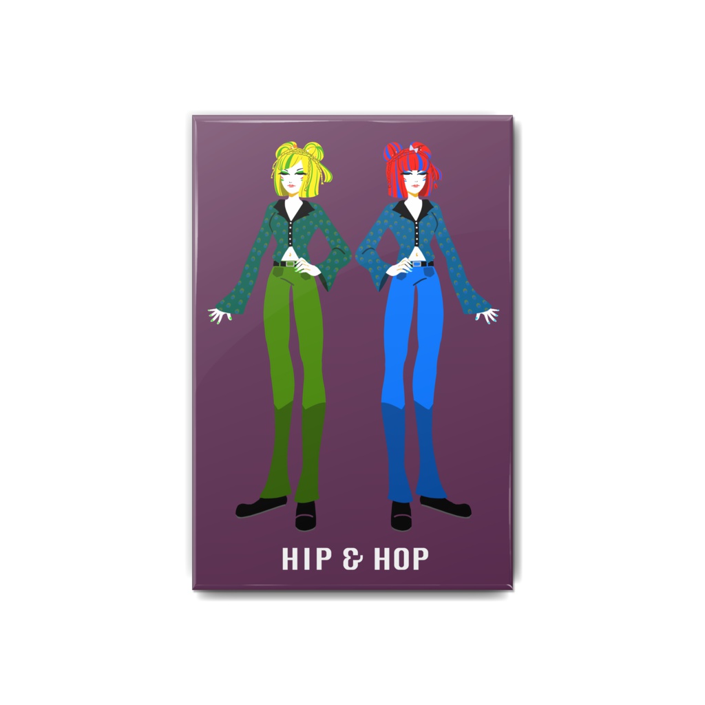 HIP&HOP 缶バッジ
