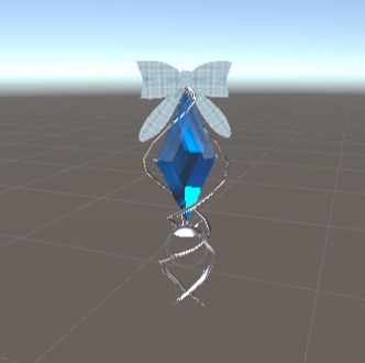 3Dモデル VRC向けアクセサリー「リボンピアス」
