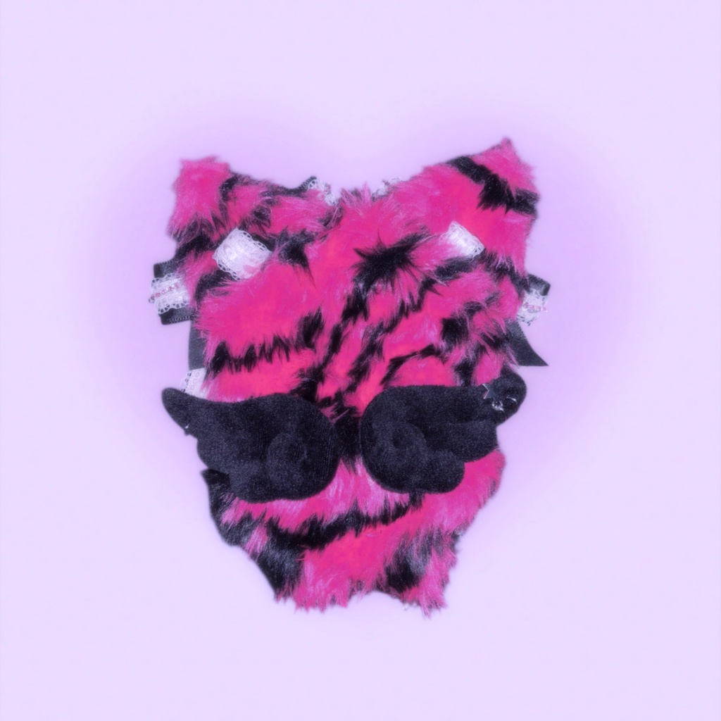 <10cm〜、全2種> 【Black and Pink ゼブラ】 kirakiraぬい服